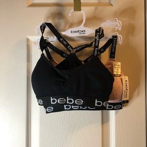 Bebe bras, with removable pads 2 pack.